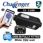 CHALLENGER DIESEL AUTOHEAT  2, 4 OR  6 kWh DIESEL AIR HEATER FULLY FITTED